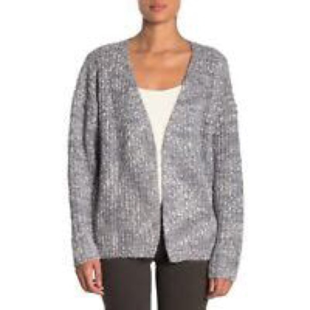 FRNCH Chunky Knit Open Cardigan